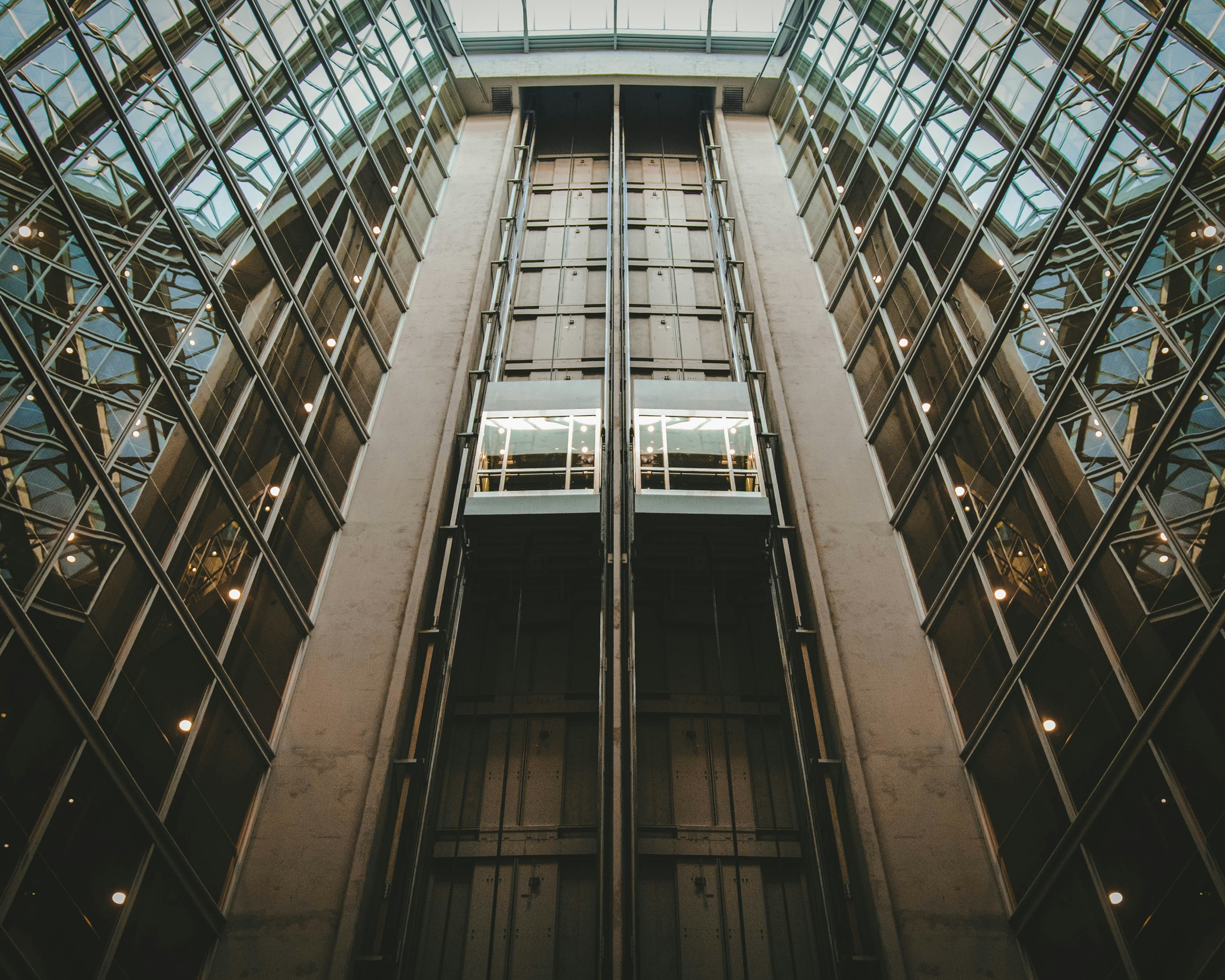 New elevator being installed in a modern building